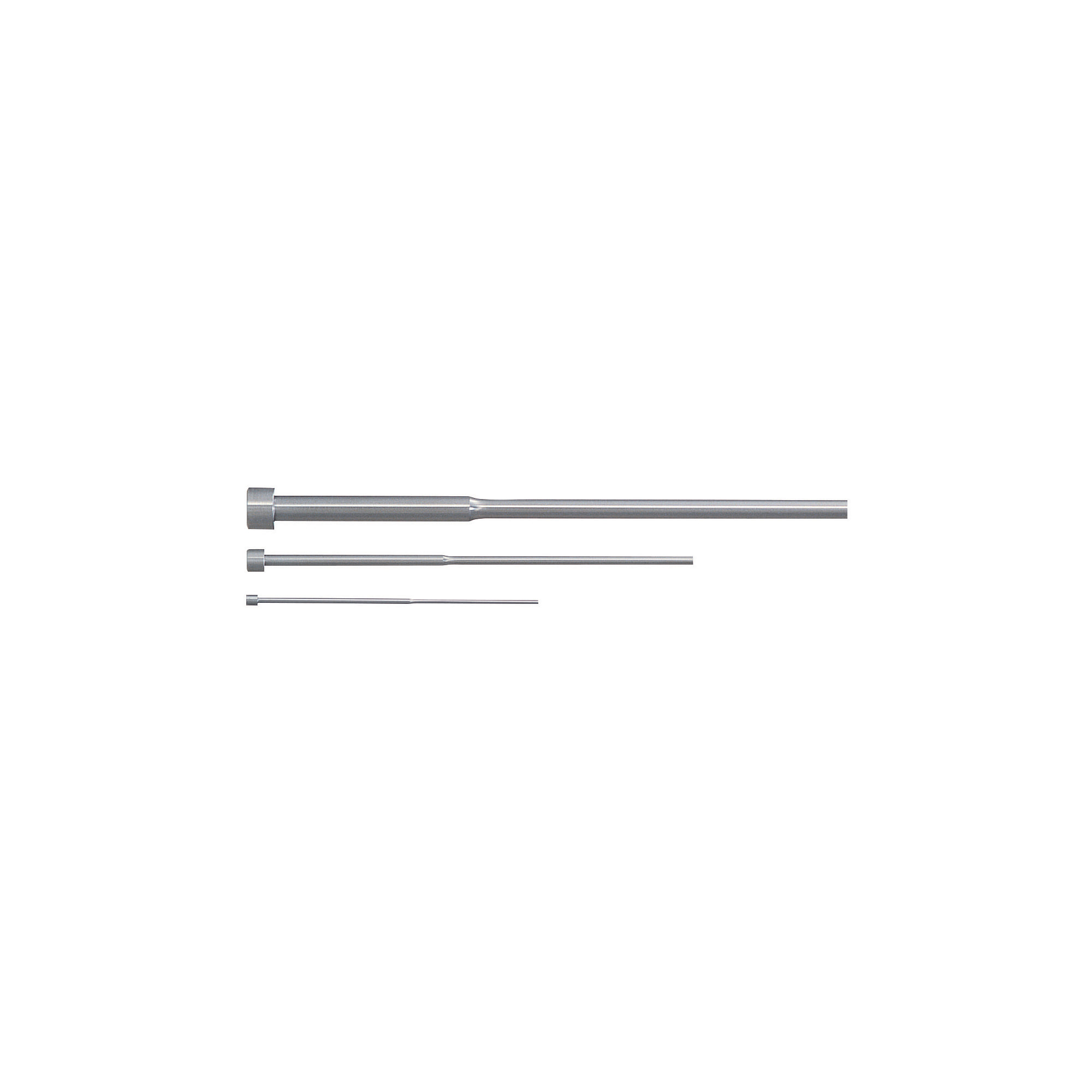 Ejector pins / cylindrical head / EN 1.3343 Equiv. / stepped / tip diameter, length configurable