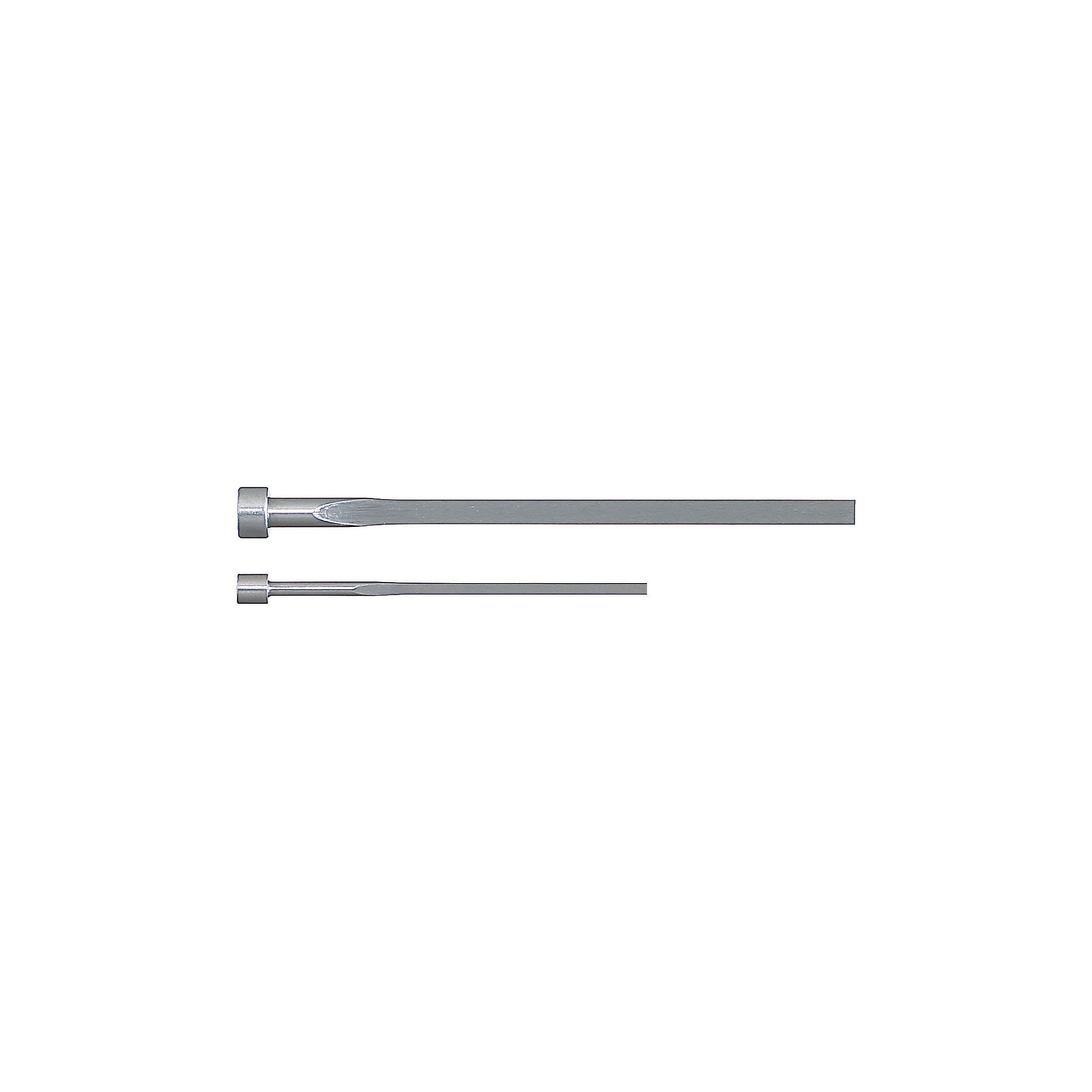 Precision flat ejector pins / head shape selectable / EN 1.3343 Equiv. / short shaft / dimension Configurable