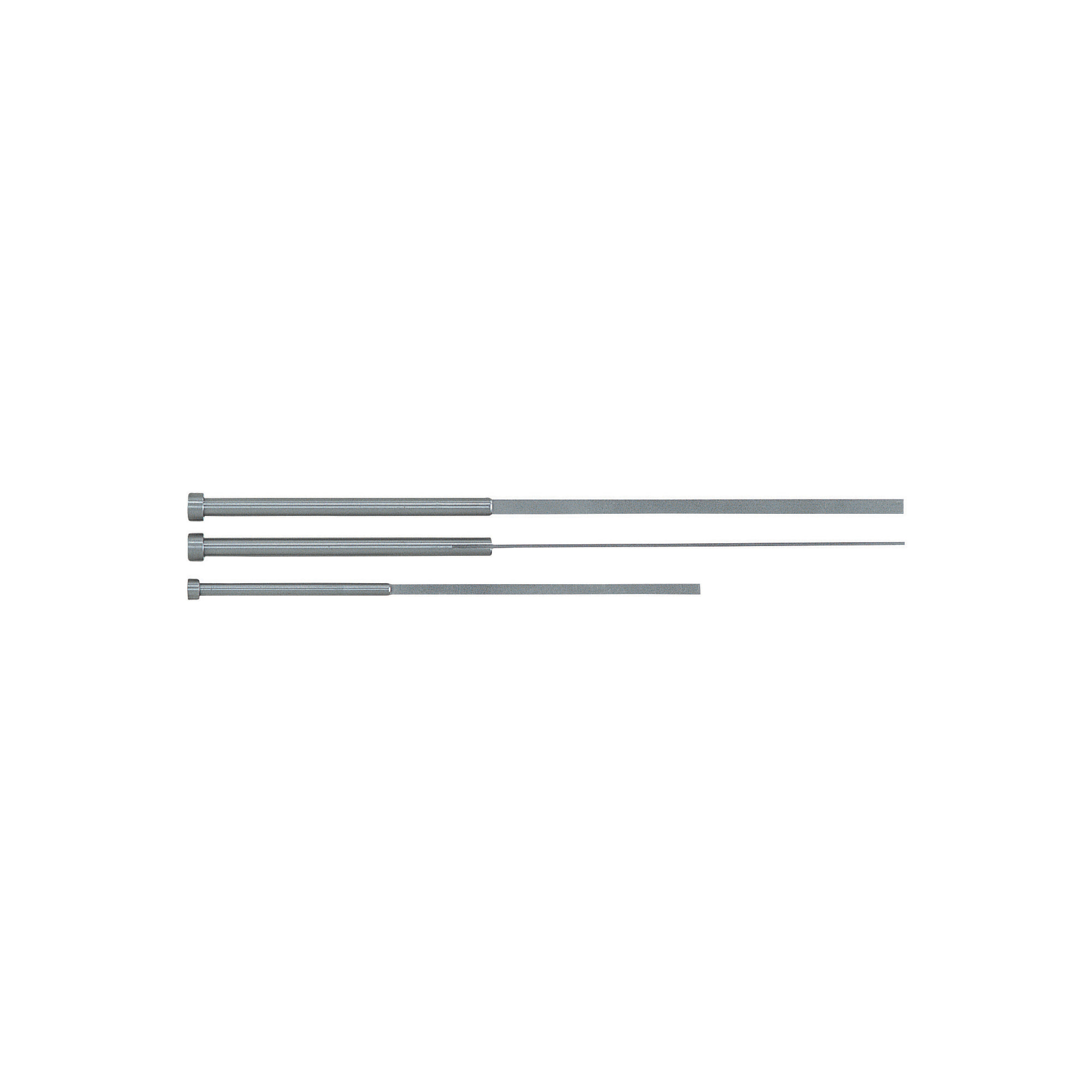 Flat ejector pins / head shape selectable / EN 1.3343 Equiv. / caulked / dimensions Configurable / large version