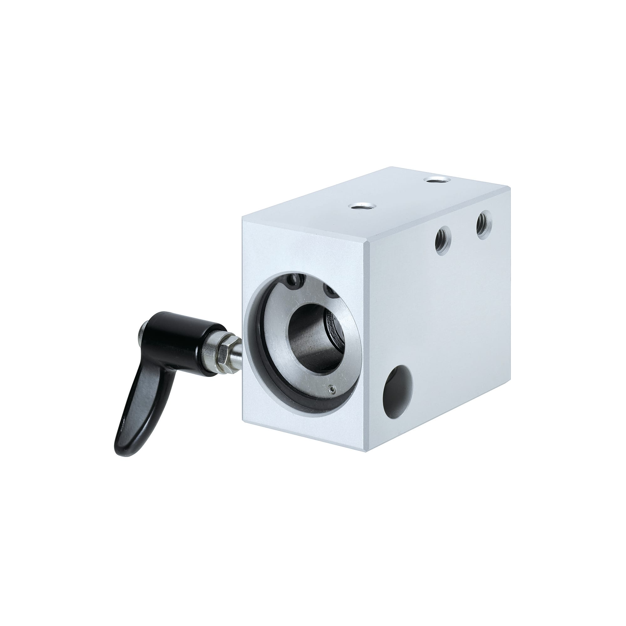 Linear ball bearings / block form / aluminium / anodised / clamping lever