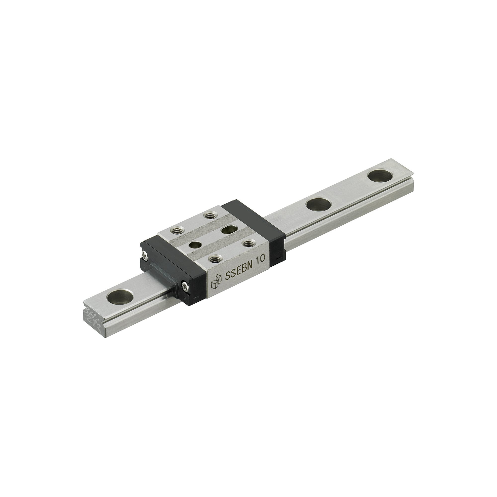 Miniature profiled rail guides / material selectable / pin holes