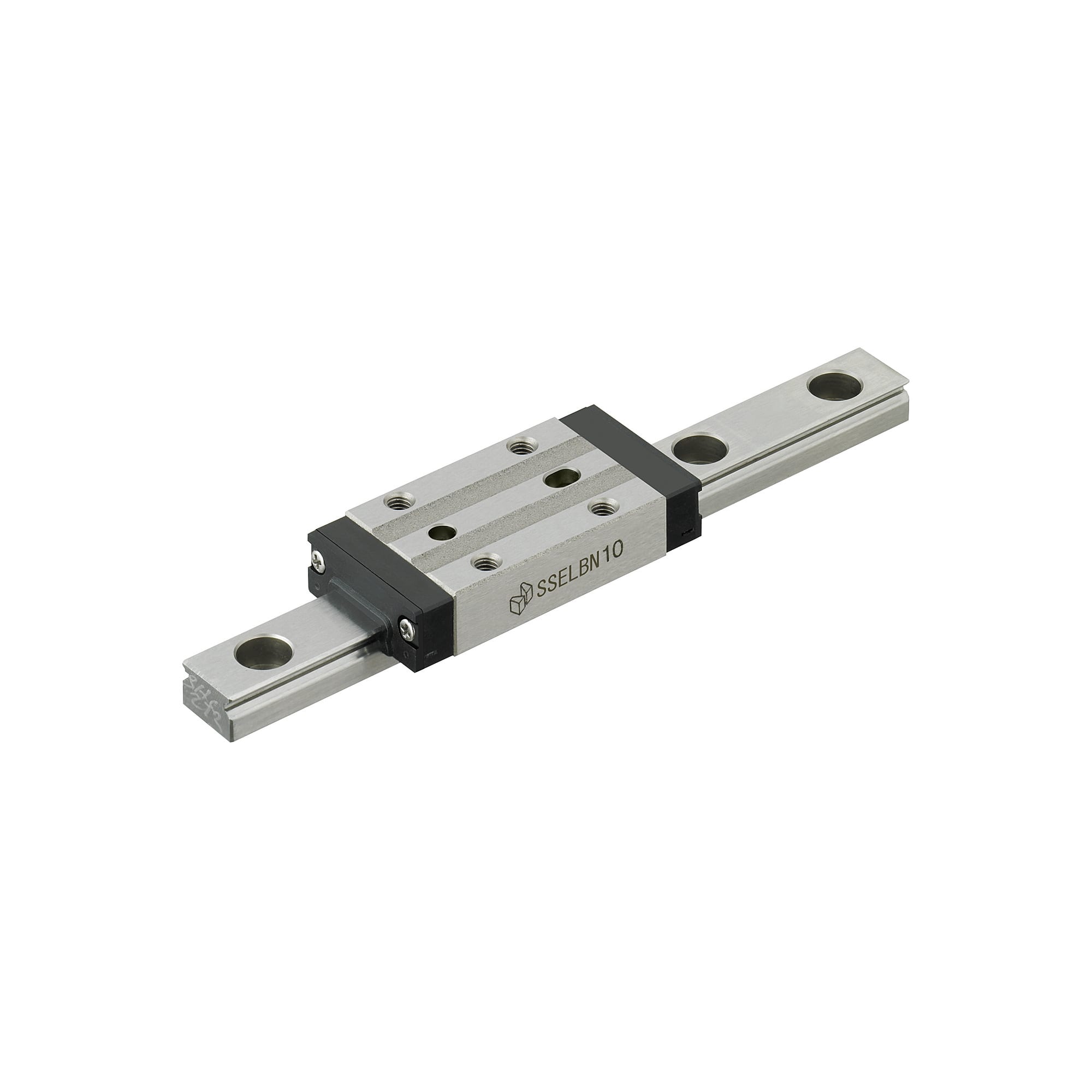 Miniature profiled rail guides / long carriage / material selectable / pin bore