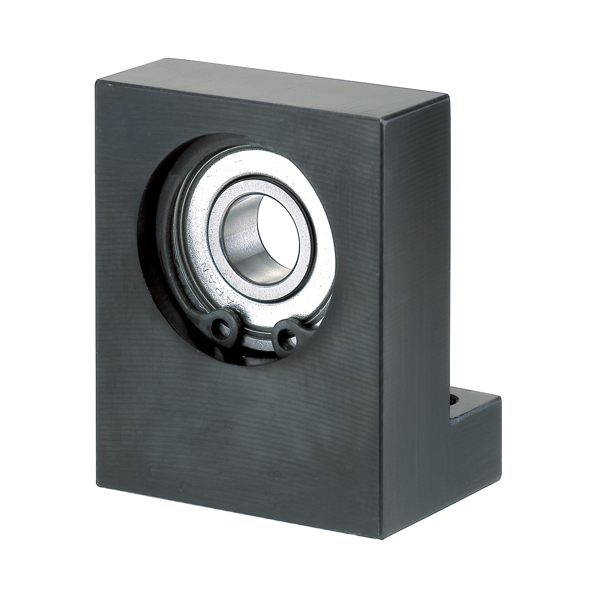 Bearing housings / L-shape / through hole / circlip / deep groove ball bearing / material selectable / Coating selectable