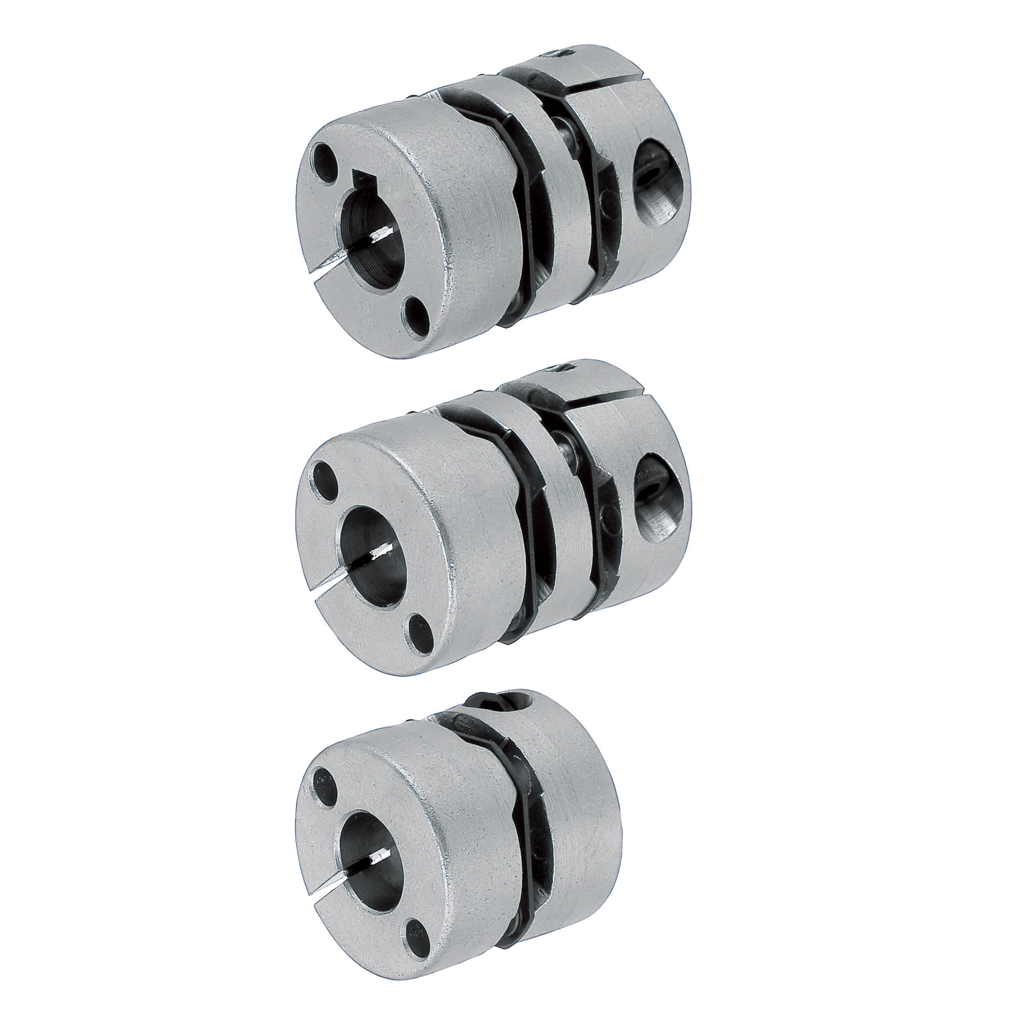 Servo couplings / hub clamping, feather key / 1 disc, 2 discs: PA / body: aluminium