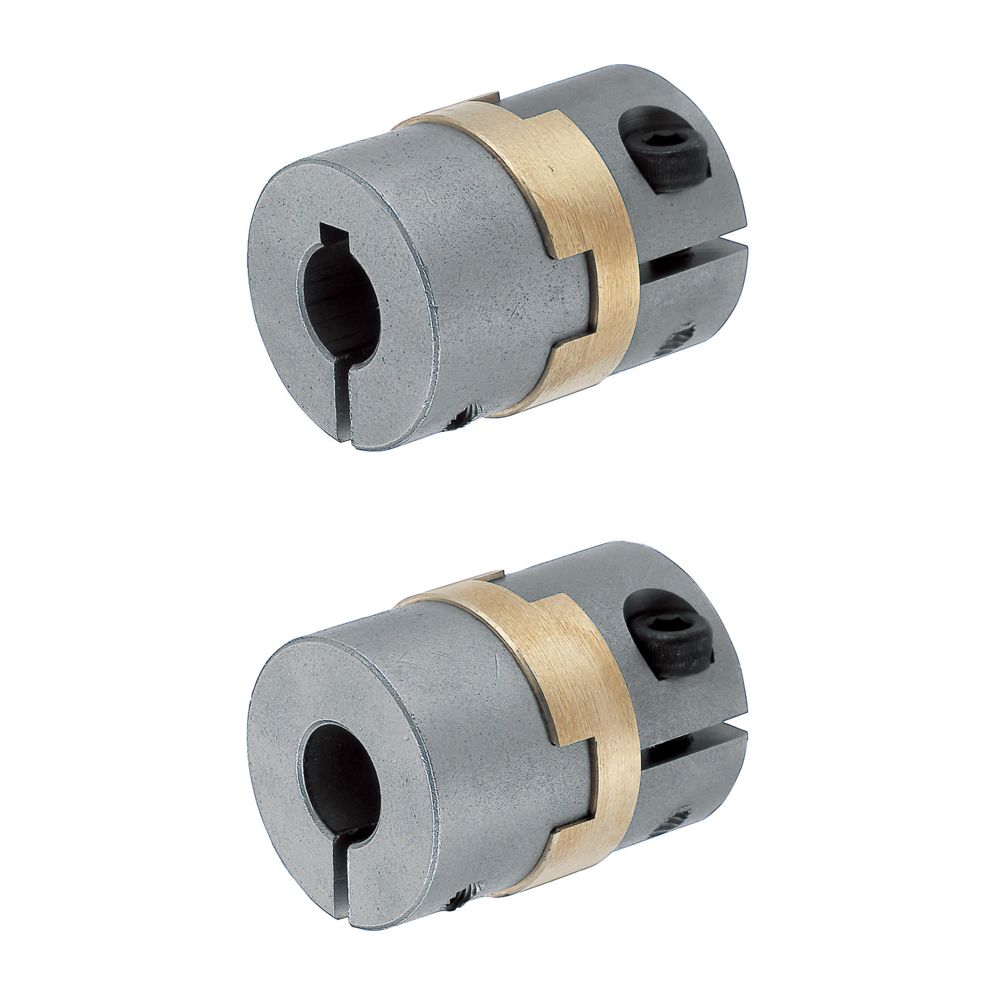 Oldham couplings / hub clamping, feather key / 1 disc: aluminium bronze / body: stainless steel