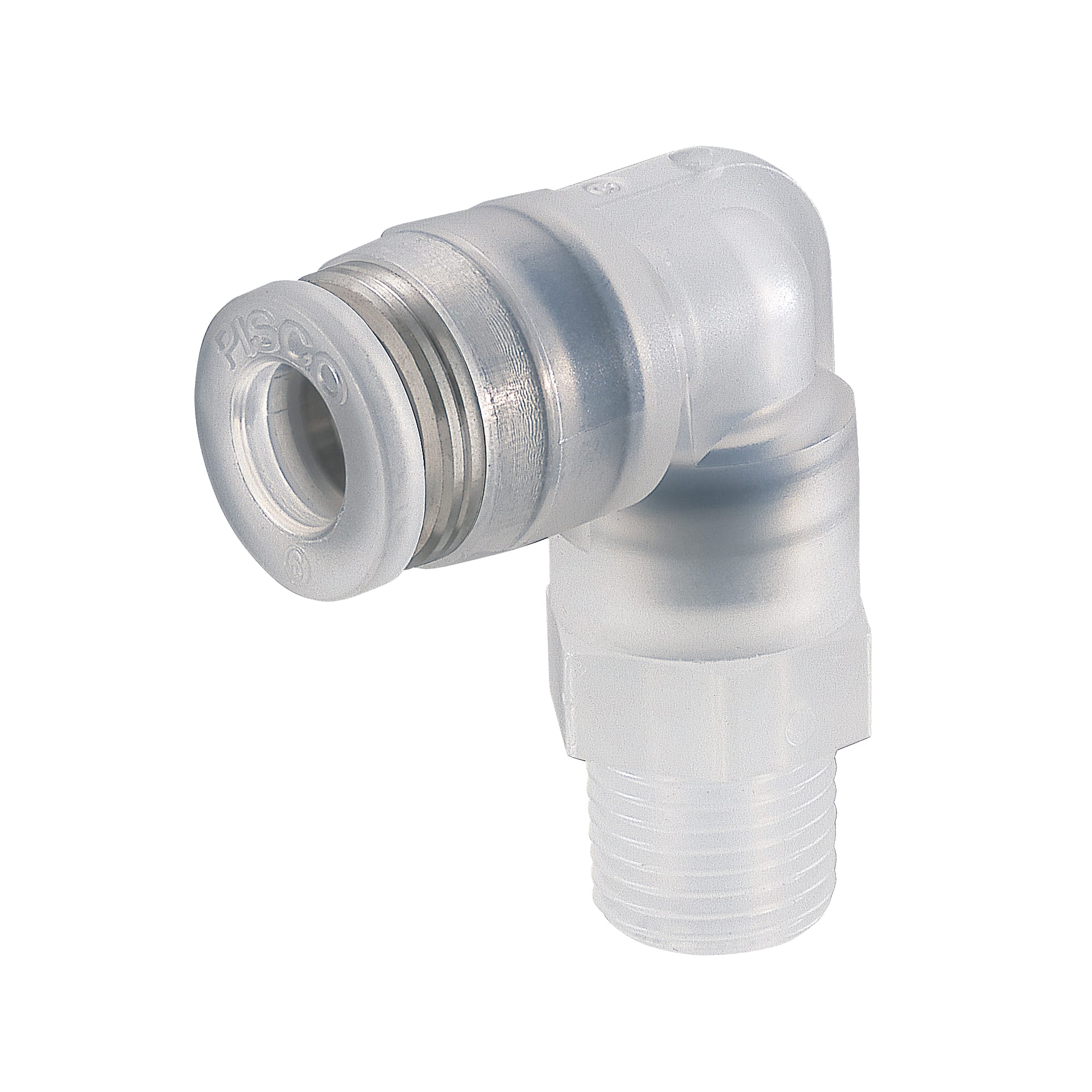 Quick-Connect Fitting for Clean Environment Friendly Piping, Elbow, Thread Section Material Polypropylene