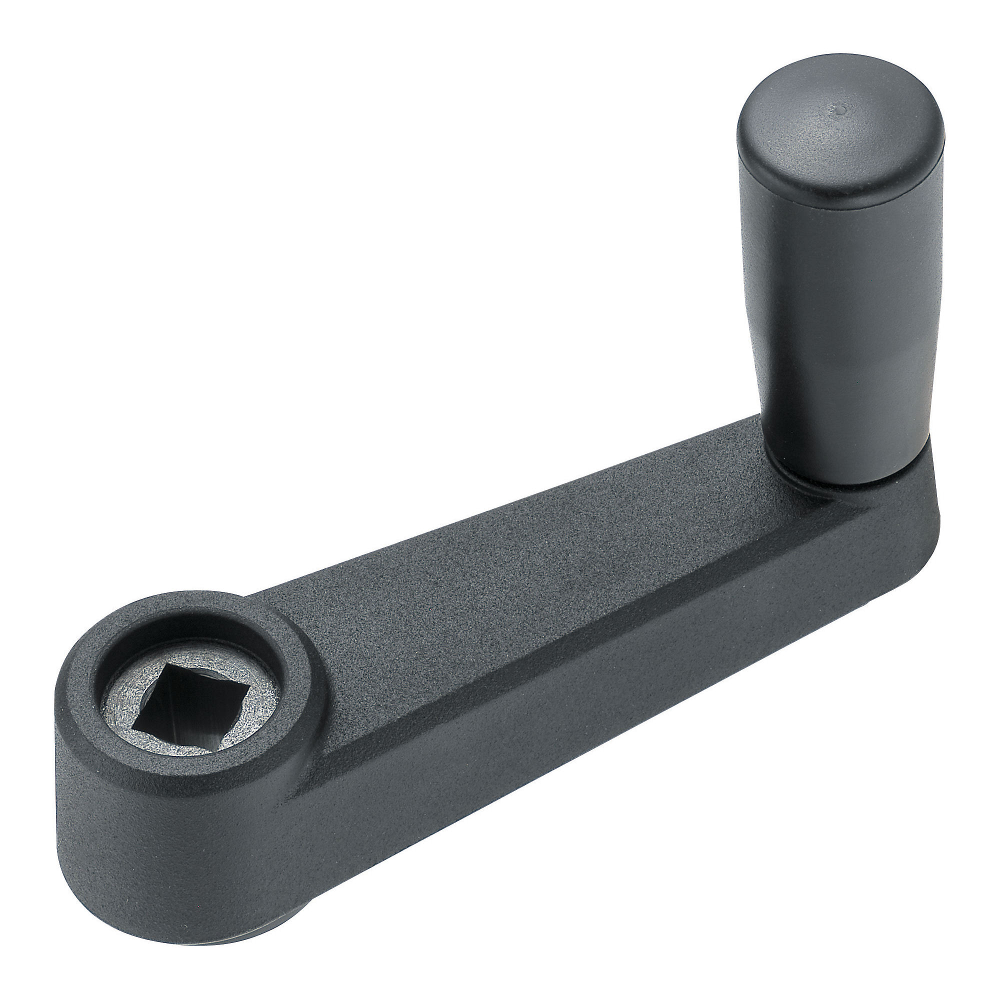 Offset Cast Iron Cranking Handle with Square Hole