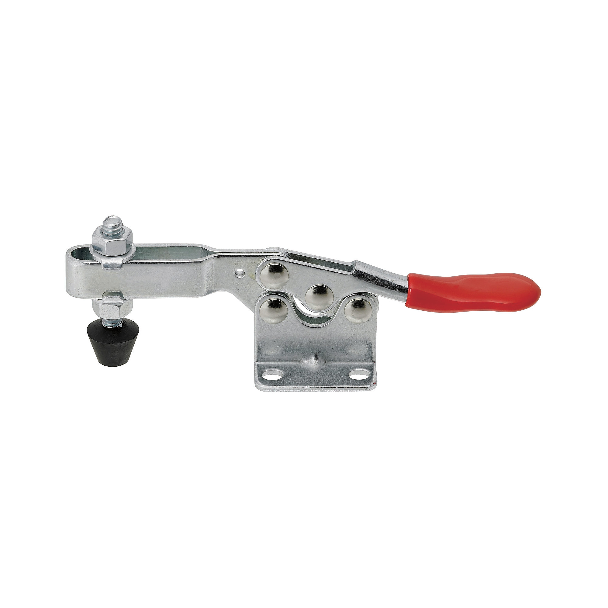 Toggle Clamp, Horizontal Type, Flange Base, Tip Bolt Slide Adjustment, Clamping Force 882 N