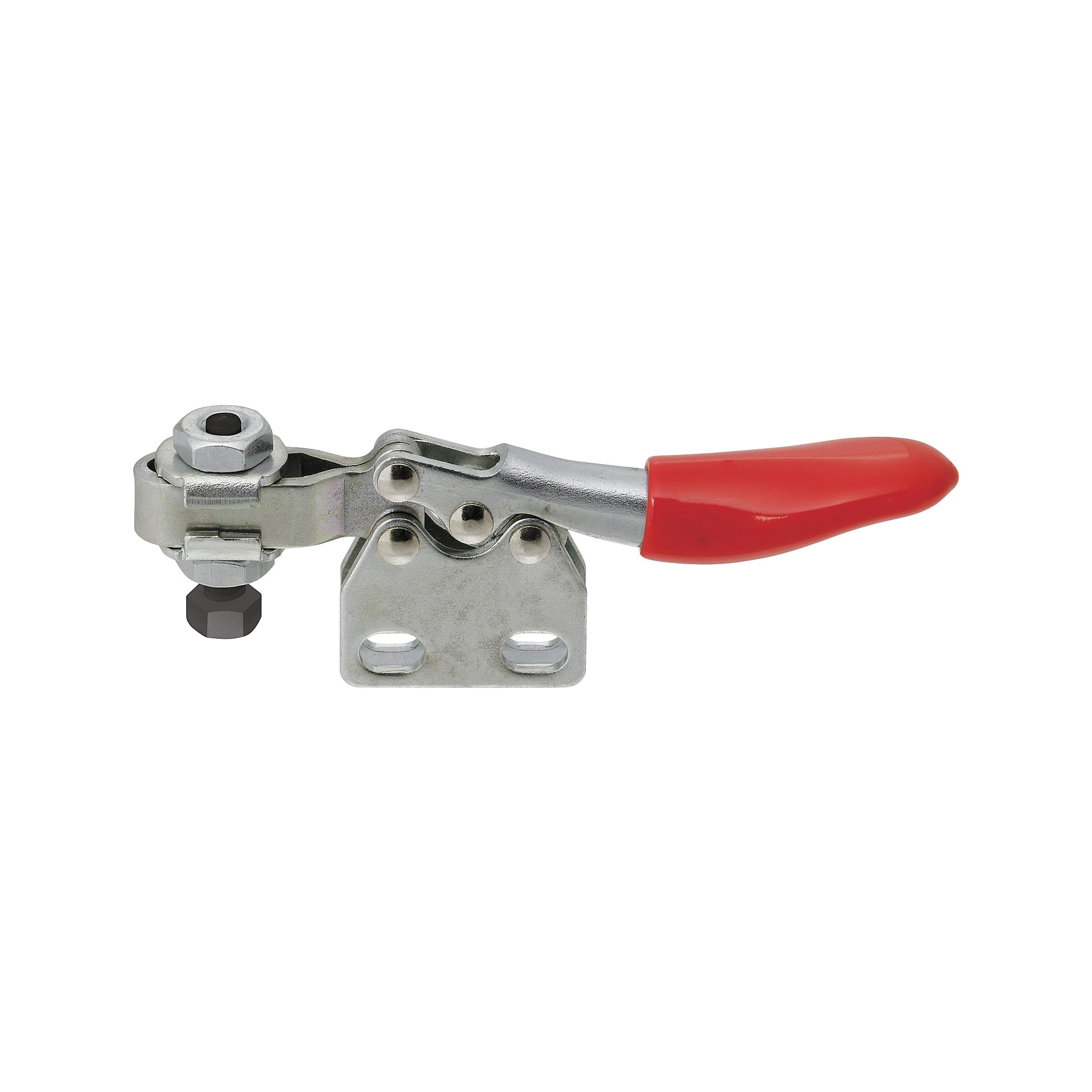 Toggle Clamp, Horizontal Type, Straight Base, Tip Bolt Slide Adjustment, Clamping Force 264.6 N