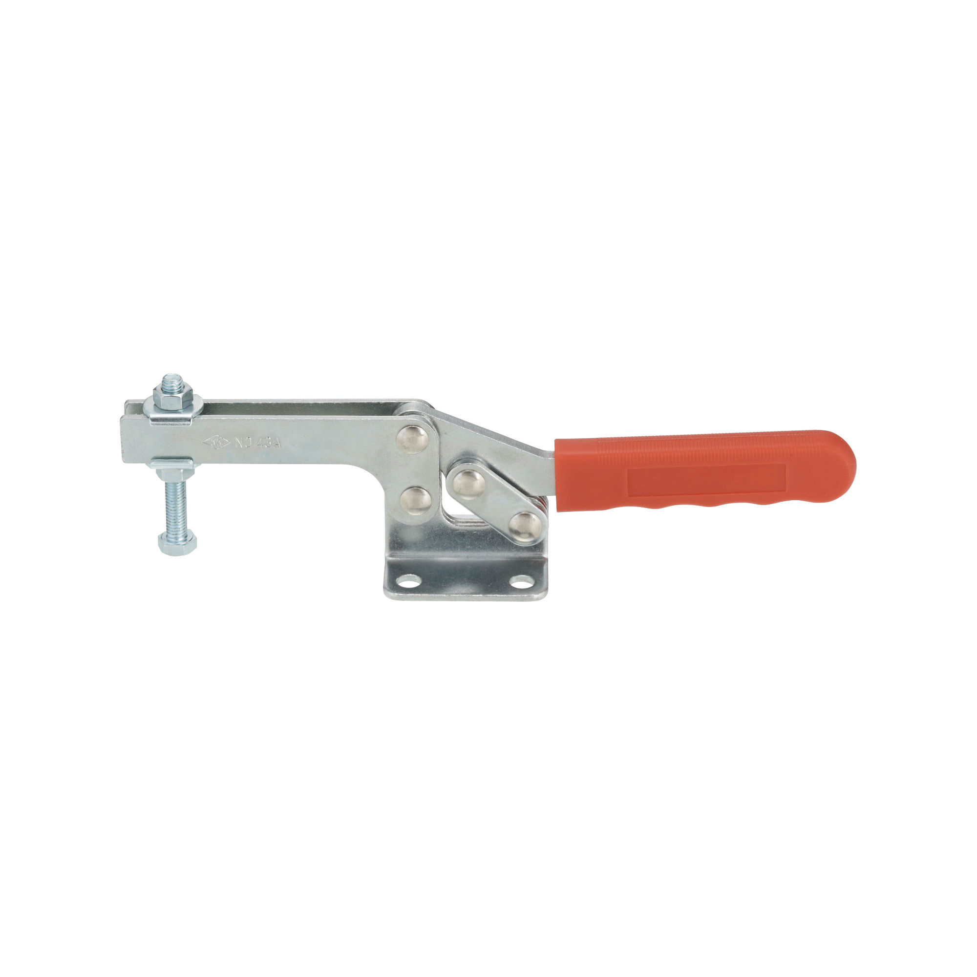 Toggle Clamp, Horizontal Type, Flange Base, Tip Bolt Slide Adjustment, Clamping Force 2,800 N