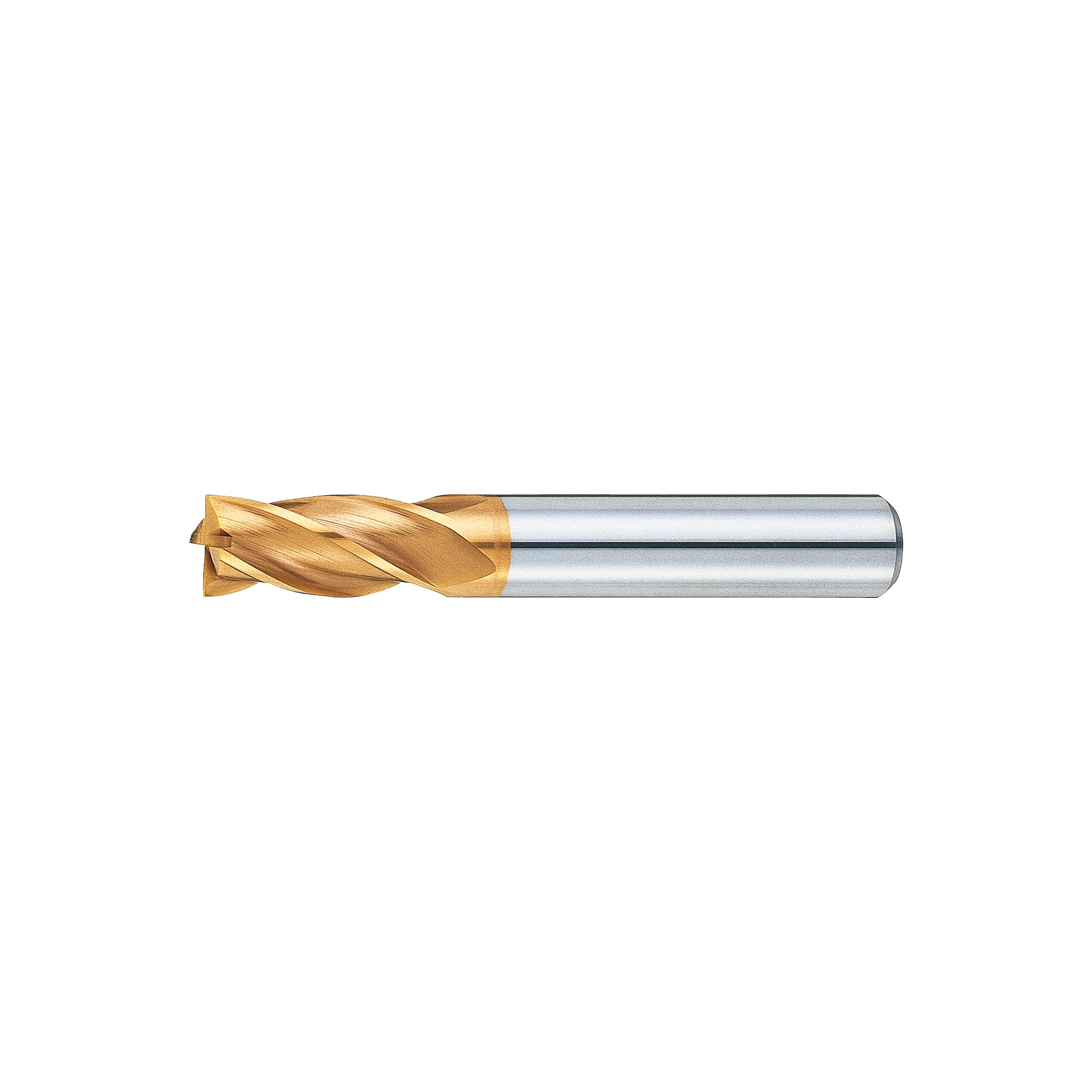 TSC series carbide square end mill, 4-flute / 2D Flute Length (short) model