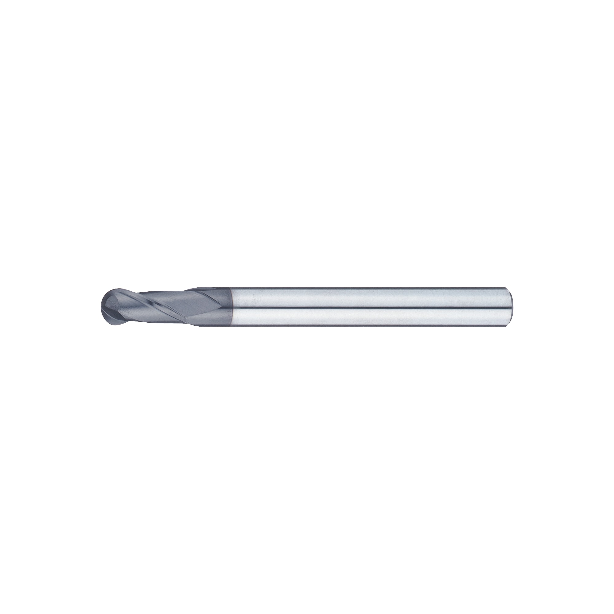 XAC series carbide ball end mill, 2-flute / short model