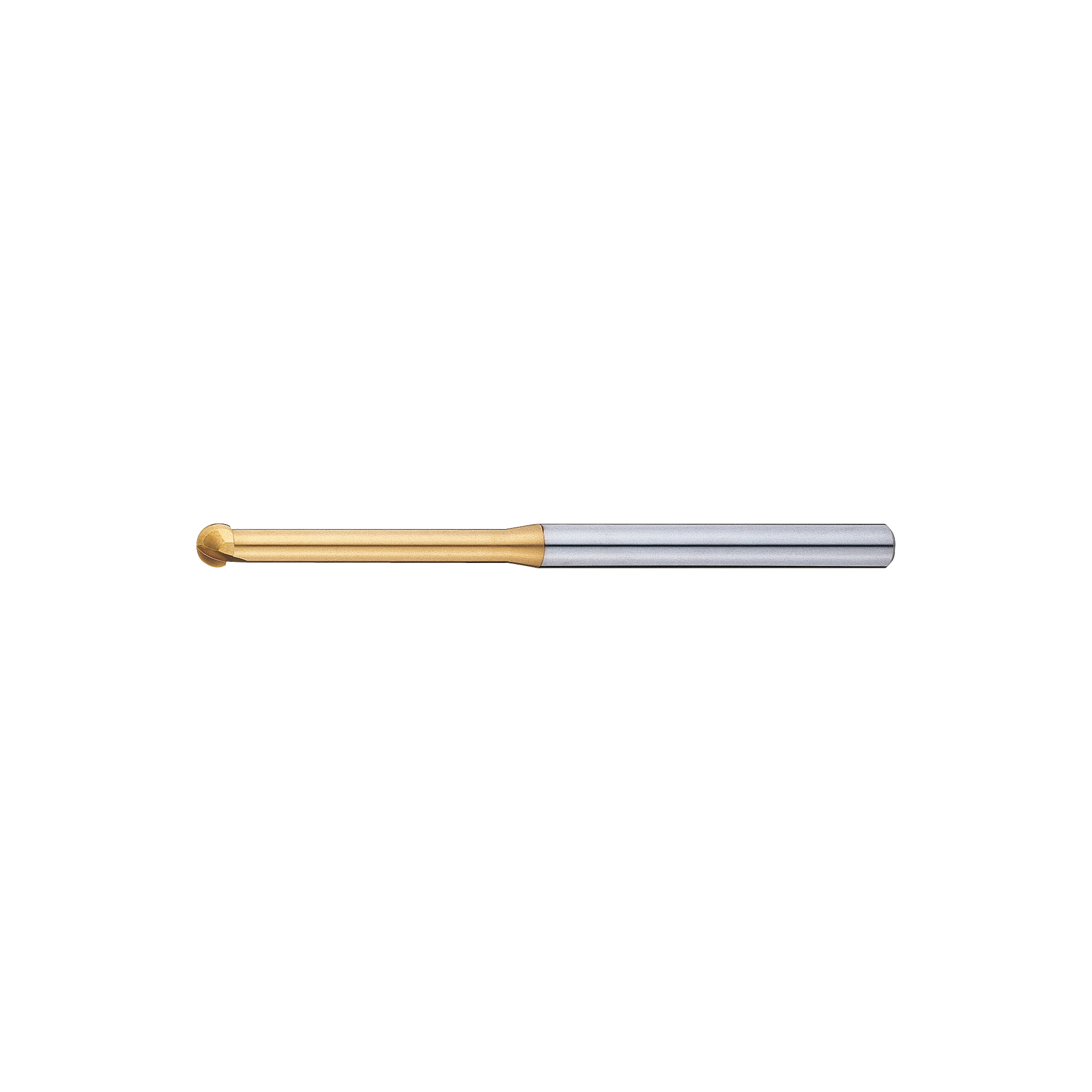 TSC series carbide ball end mill, spherical, 2-flute / stub, long neck model