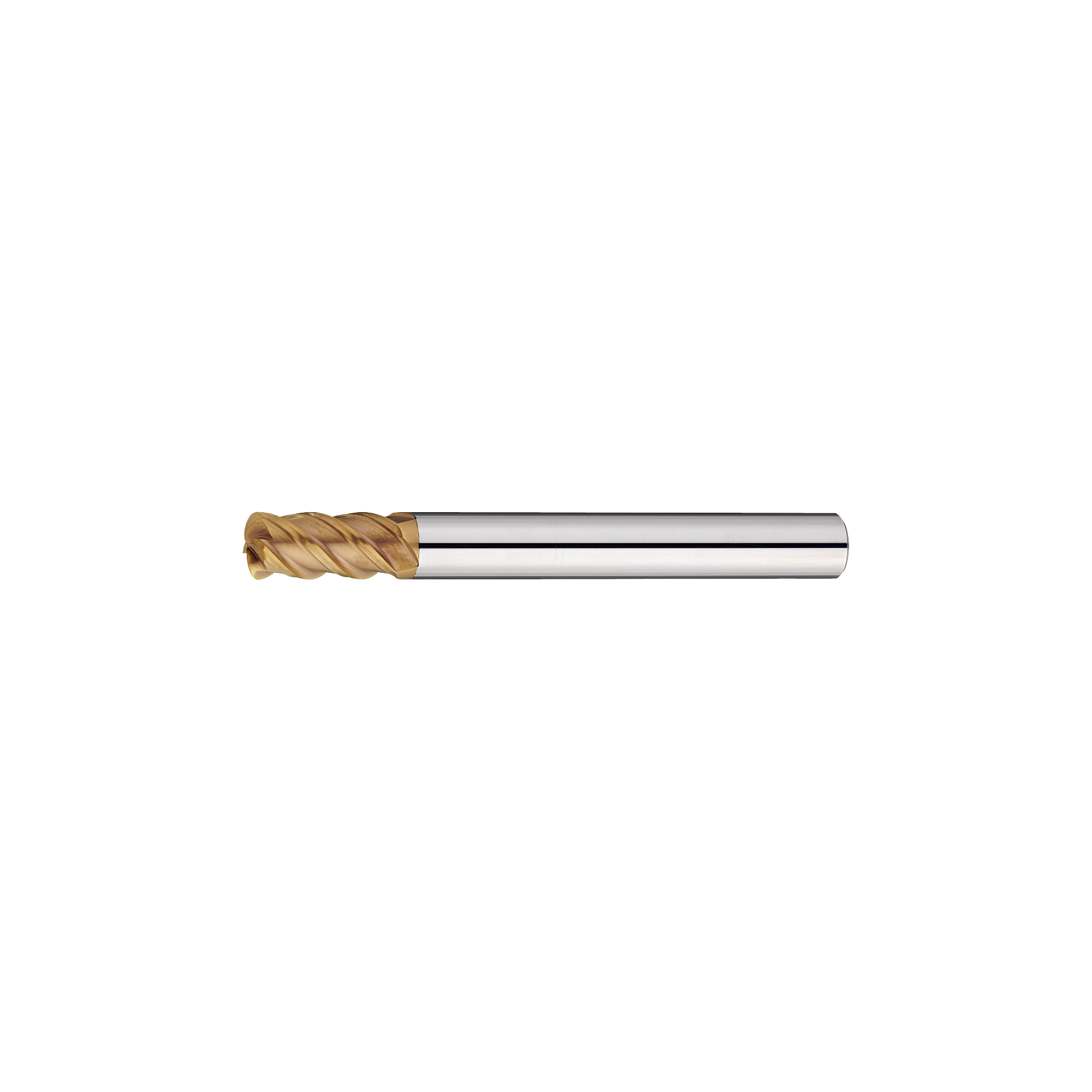 TSC series carbide composite radius end mill, for high-feed machining, 4-flute, 45° spiral / short model