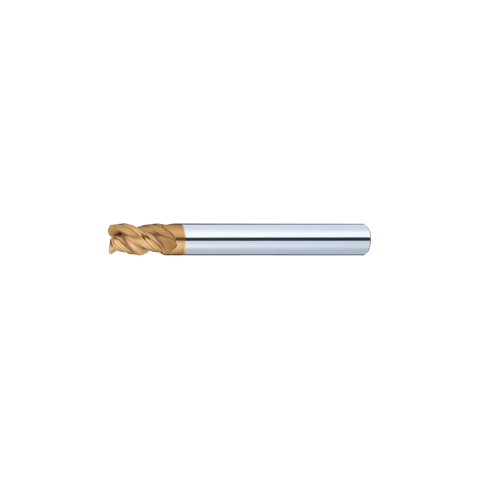 TSC series carbide radius end mill, 3-flute, 45° spiral / stub model