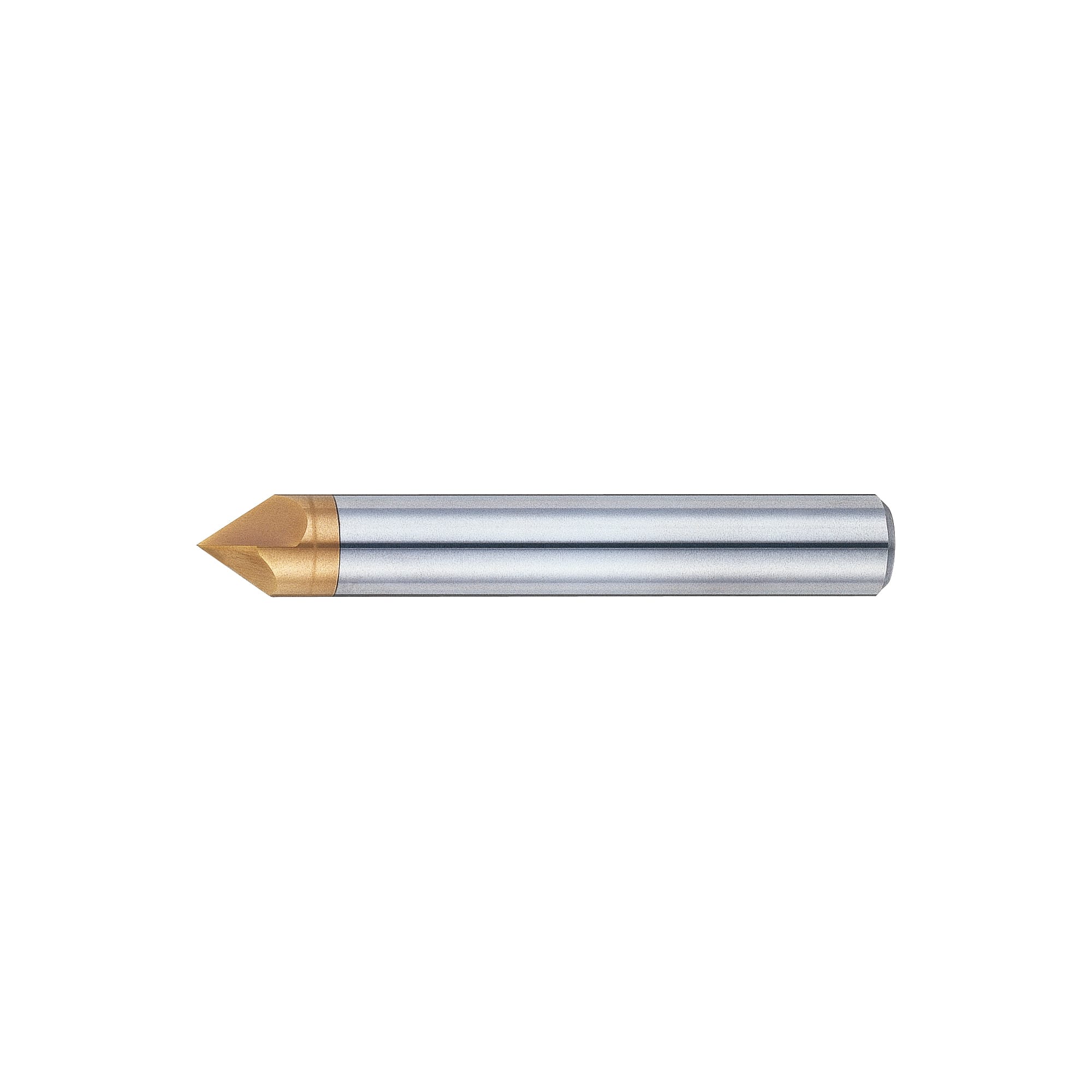 TS coated carbide chamfer, V grooving end mill, 2-flute