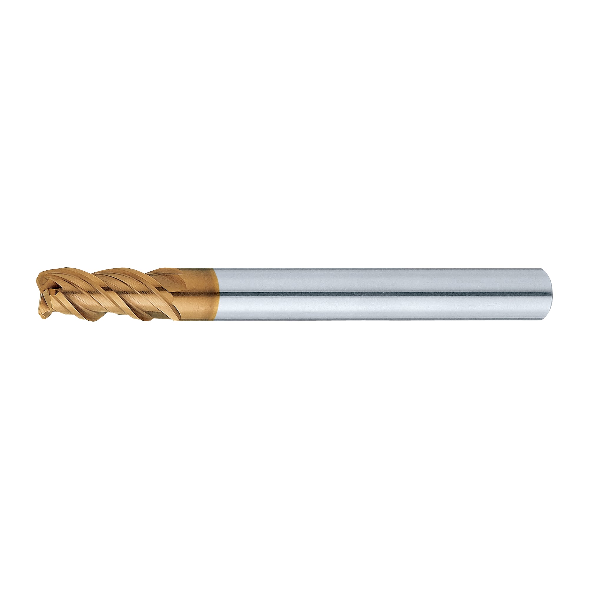 TSC series carbide radius end mill, 3-flute, 45° spiral / short model