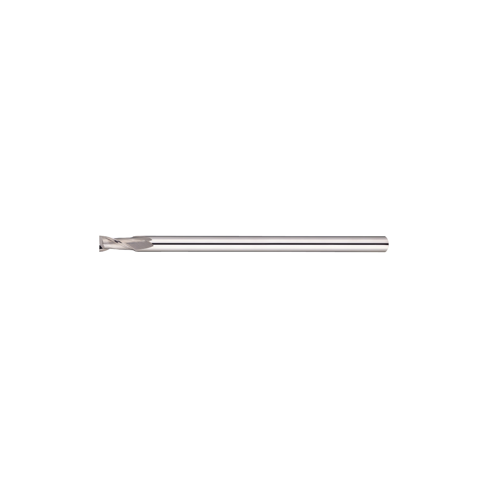 Carbide Square End Mill for Resin Machining, 2-Flute / Regular, Long Shank Model
