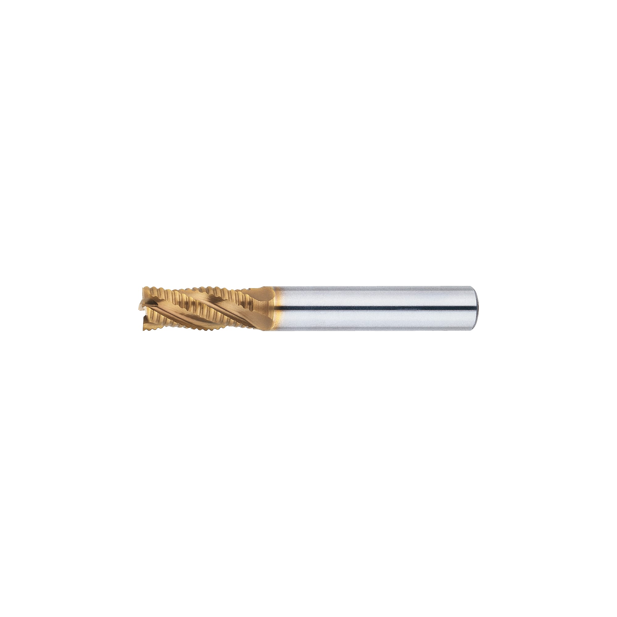 AS Coated High-Speed Steel Roughing End Mill, Short, Center Cut