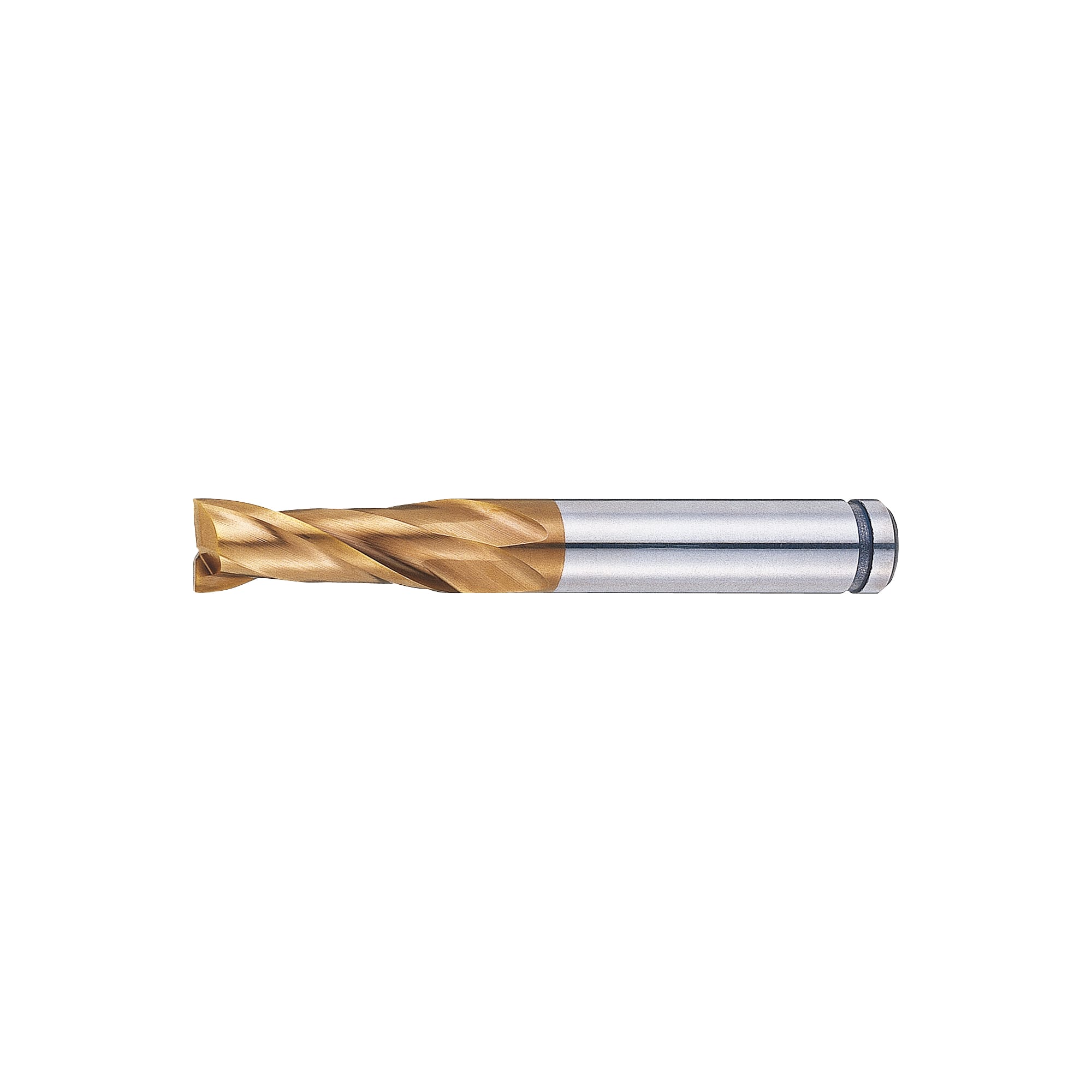 AS Coated Powdered High-Speed Steel Square End Mill, 2-Flute, Regular