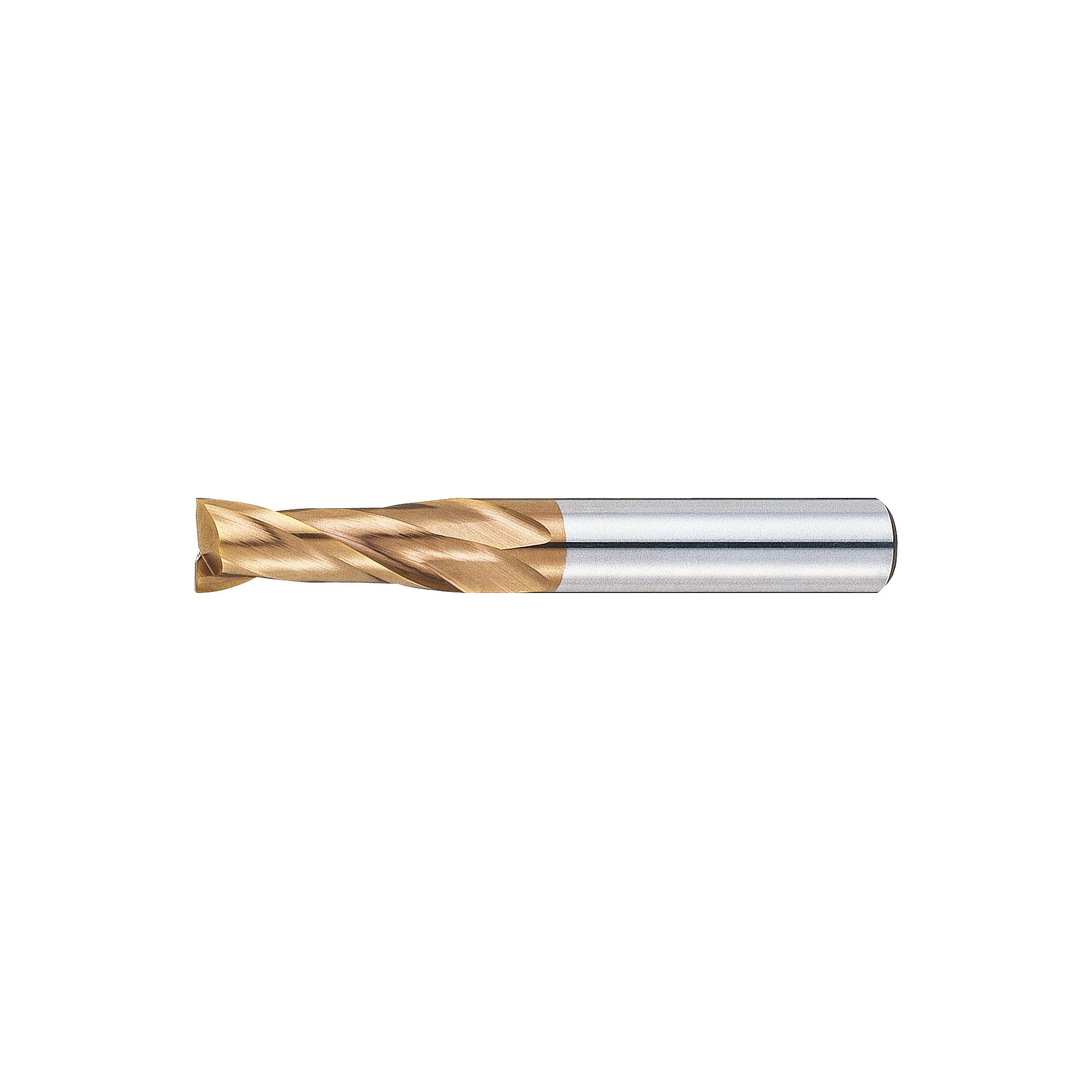 AS Coated High-Speed Steel Square End Mill, 2-Flute / Regular