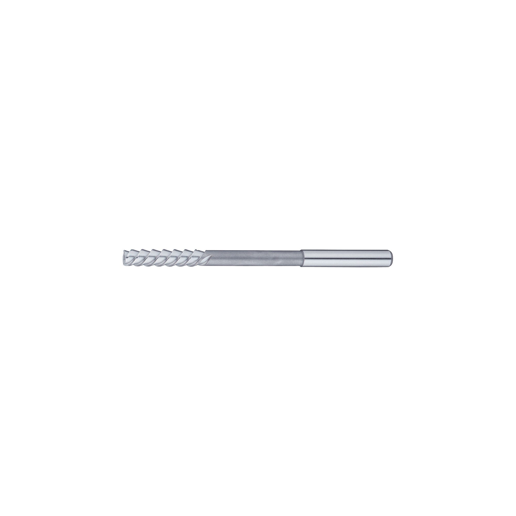 High-Speed Steel High Helical Reamer, Right Blade with 60° Left Spiral, Straight Shank, 0.1 mm Unit Designation Model