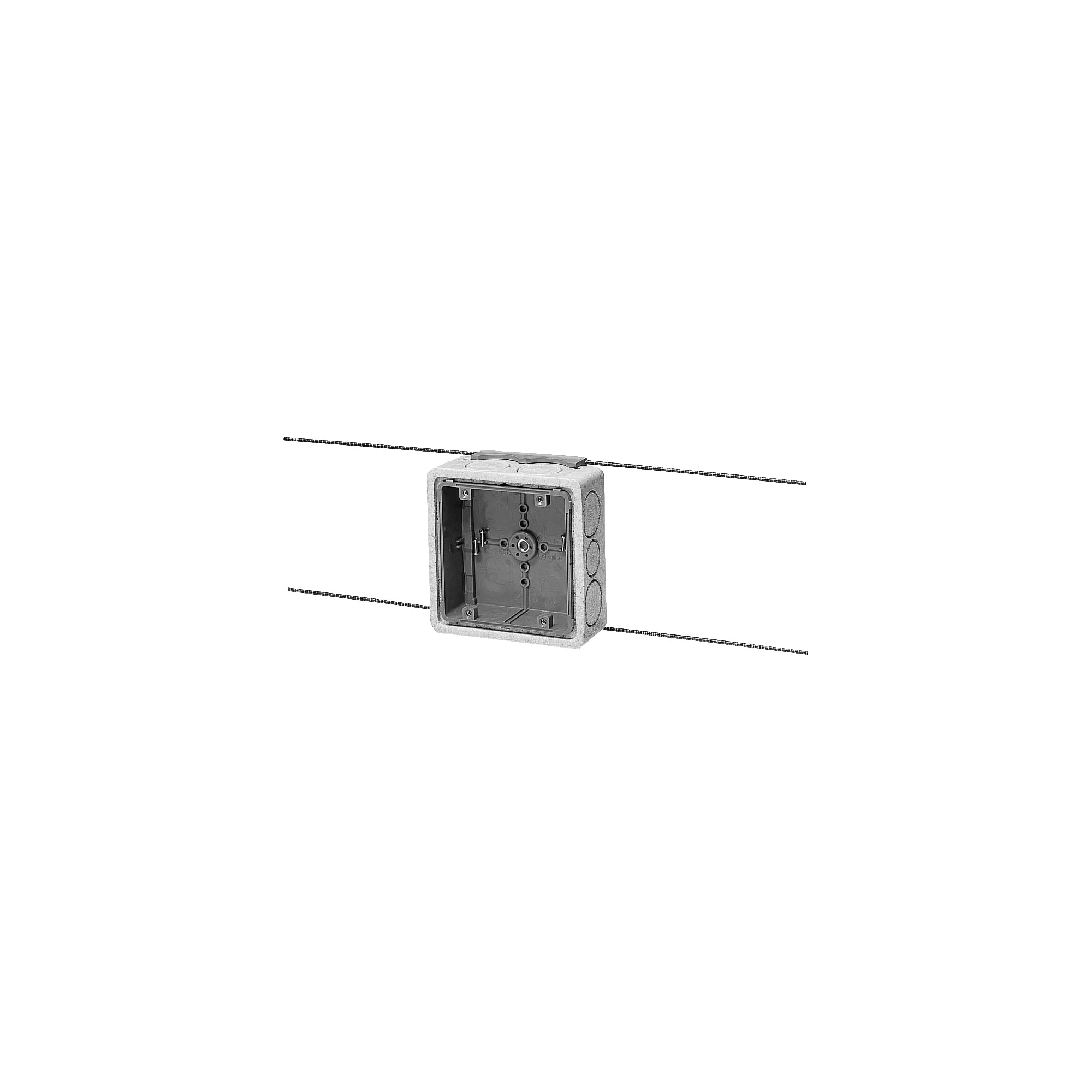 Recessed Square Outlet Box (With Heat Insulation Cover / 4‑mm Bar)