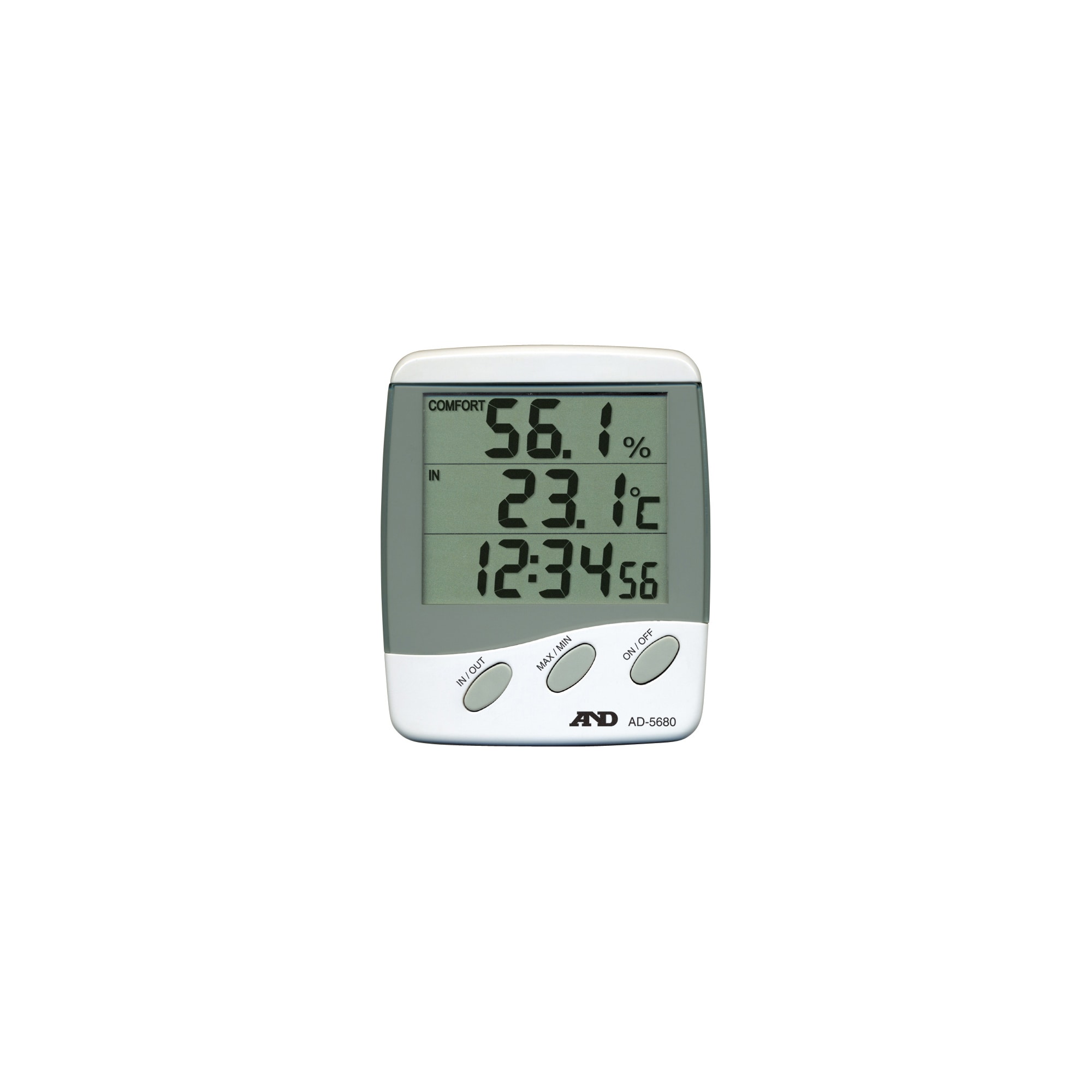 AD-5680, Indoor Thermometer-Hygrometer - Wall/Desktop Type, External  Sensors, AD-5680, A&D