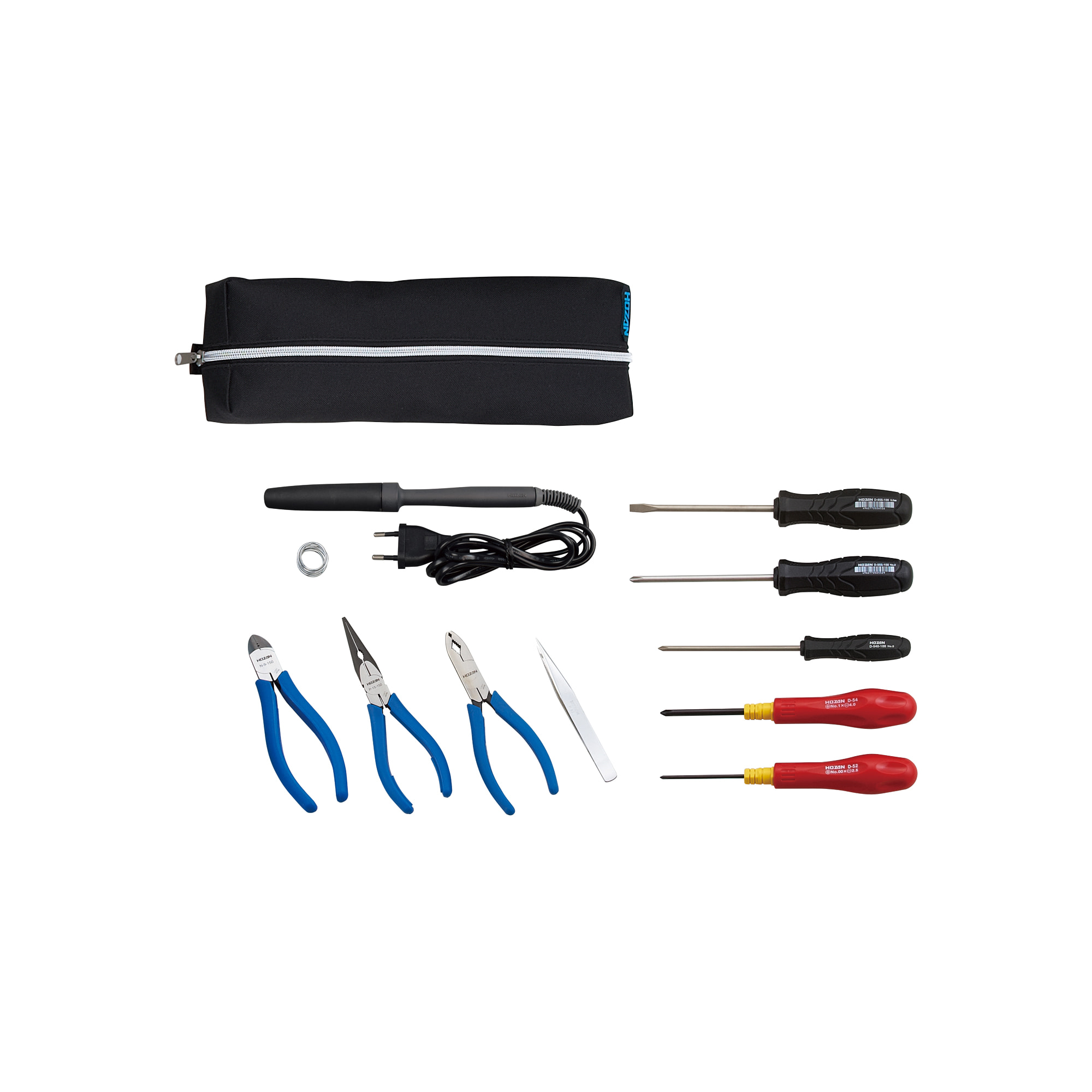HOZAN Tool Set S-305(100V) For Soldering Operation 11-pc Set
