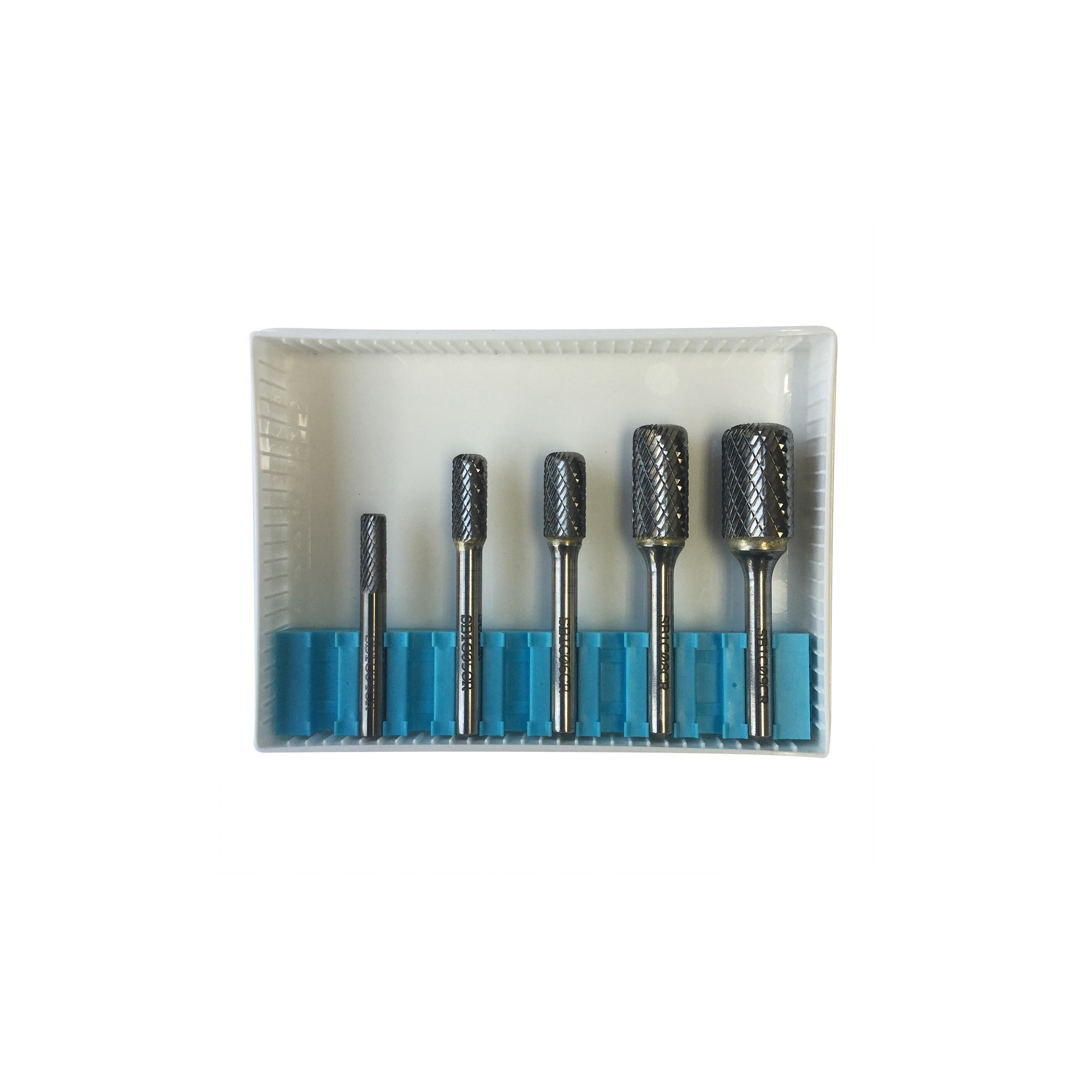 Carbide Bar Set, Cylindrical Corner Radius Blade Type, Set of 5 Units