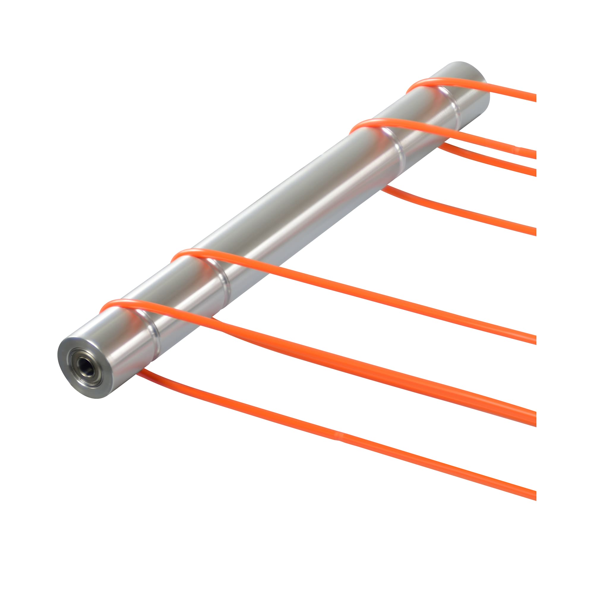 Grooved Roller for Round Belt (Both Ends Pitch Configurable Type) with Bearings