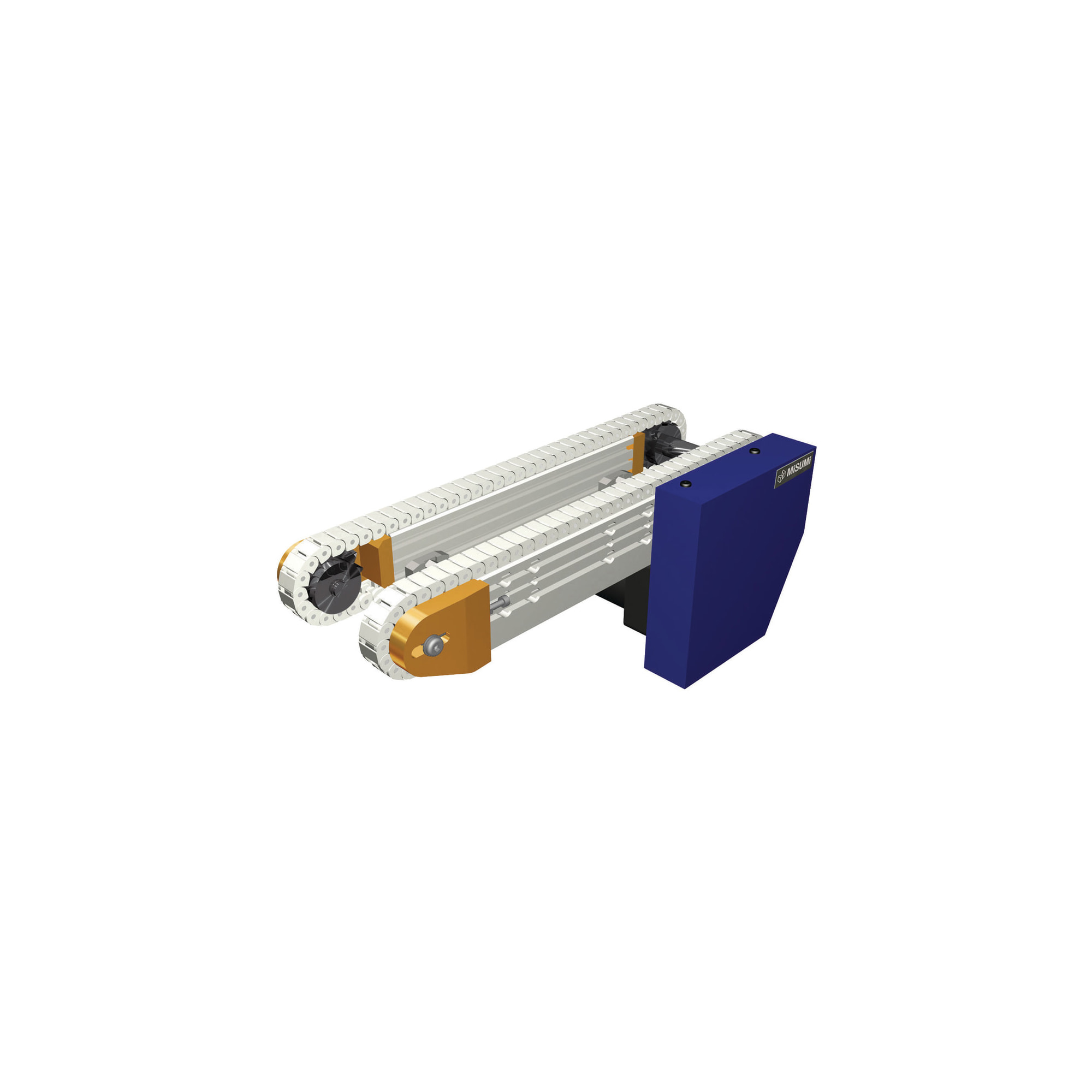 Plastic Chain / Dual Track / End Drive / 3-Groove Frame / Sprocket Dia. 57mm / CVSPAE