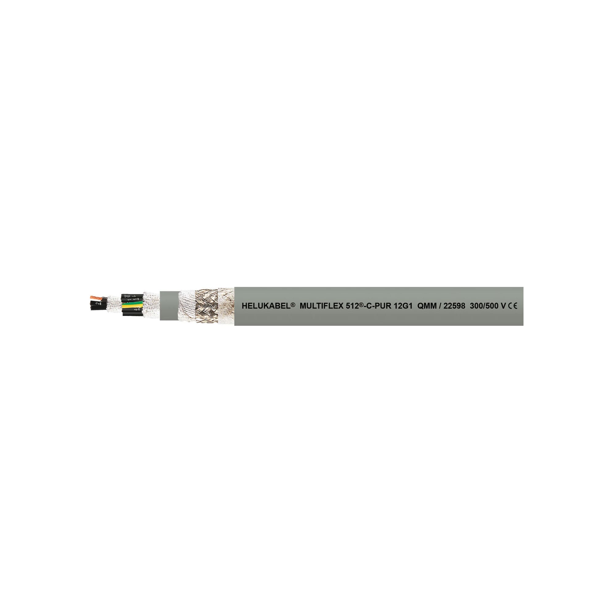 Cable for Drag Chain  PUR,TMPU screened UV resistant halogen free  MULTIFLEX 512 C PUR
