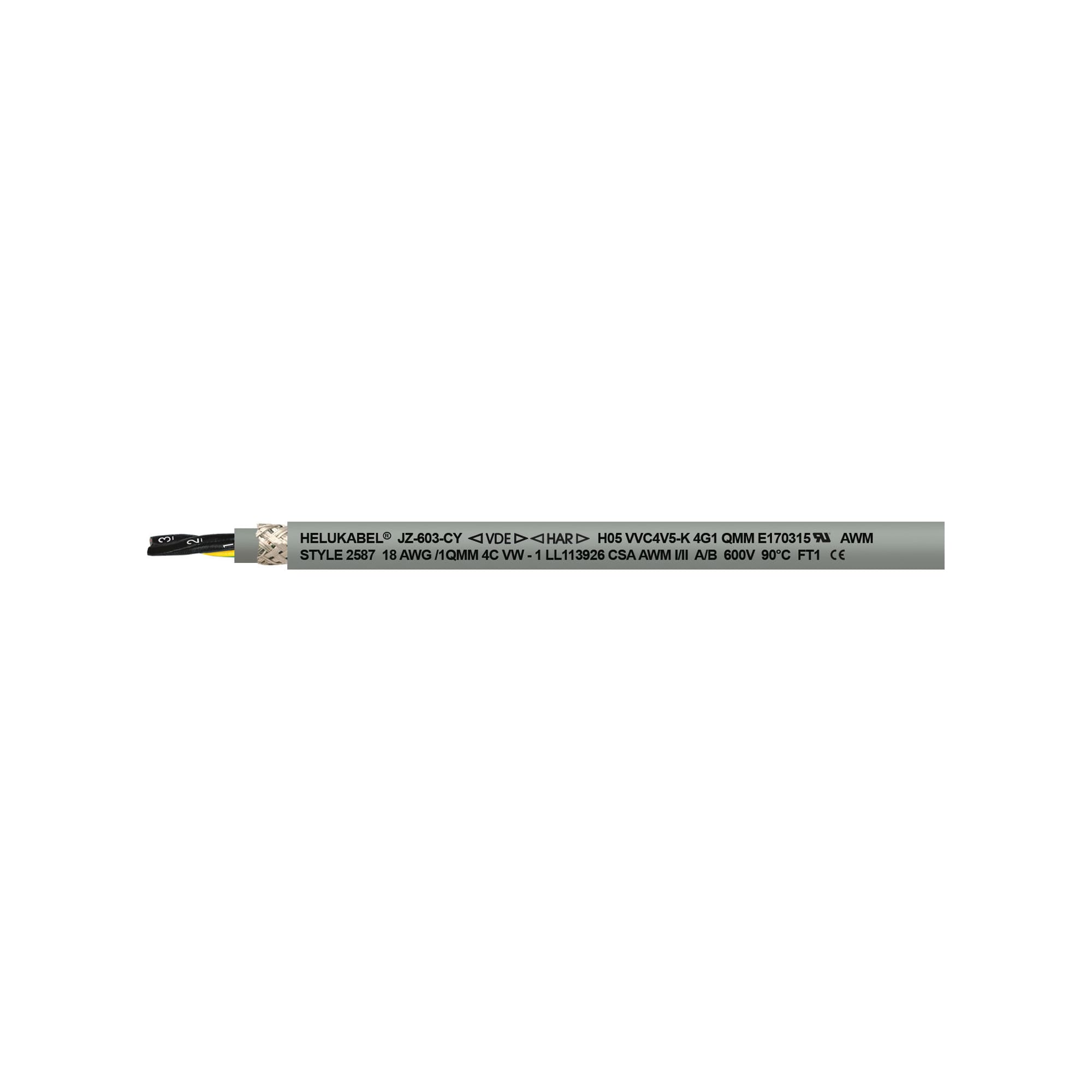 Control Cable PVC screened UL CSA JZ 603 CY