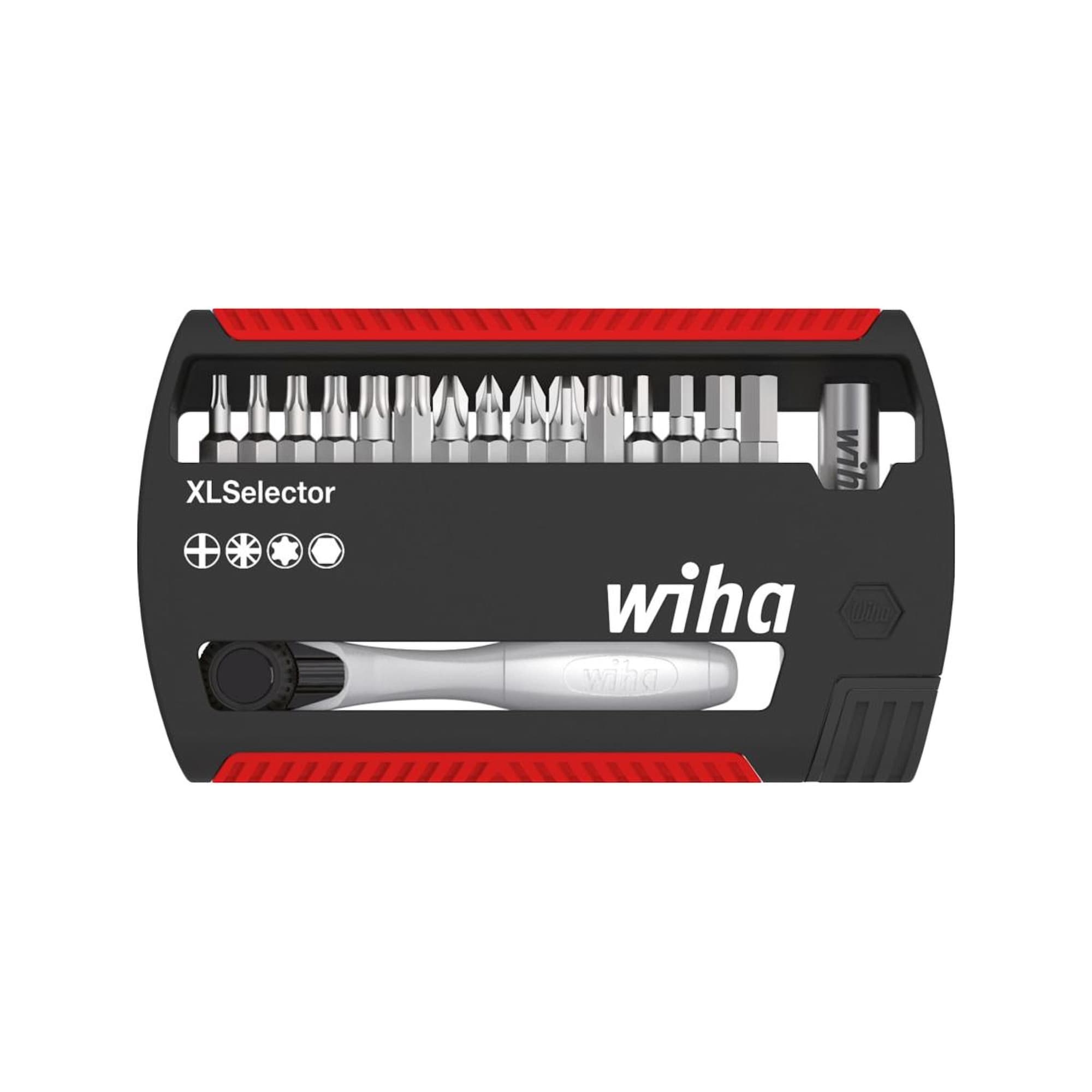 Bit Set XLSelector Standard 25mm, Assorted with Bit Ratchet, 16 Pieces, 1/4" C6.3