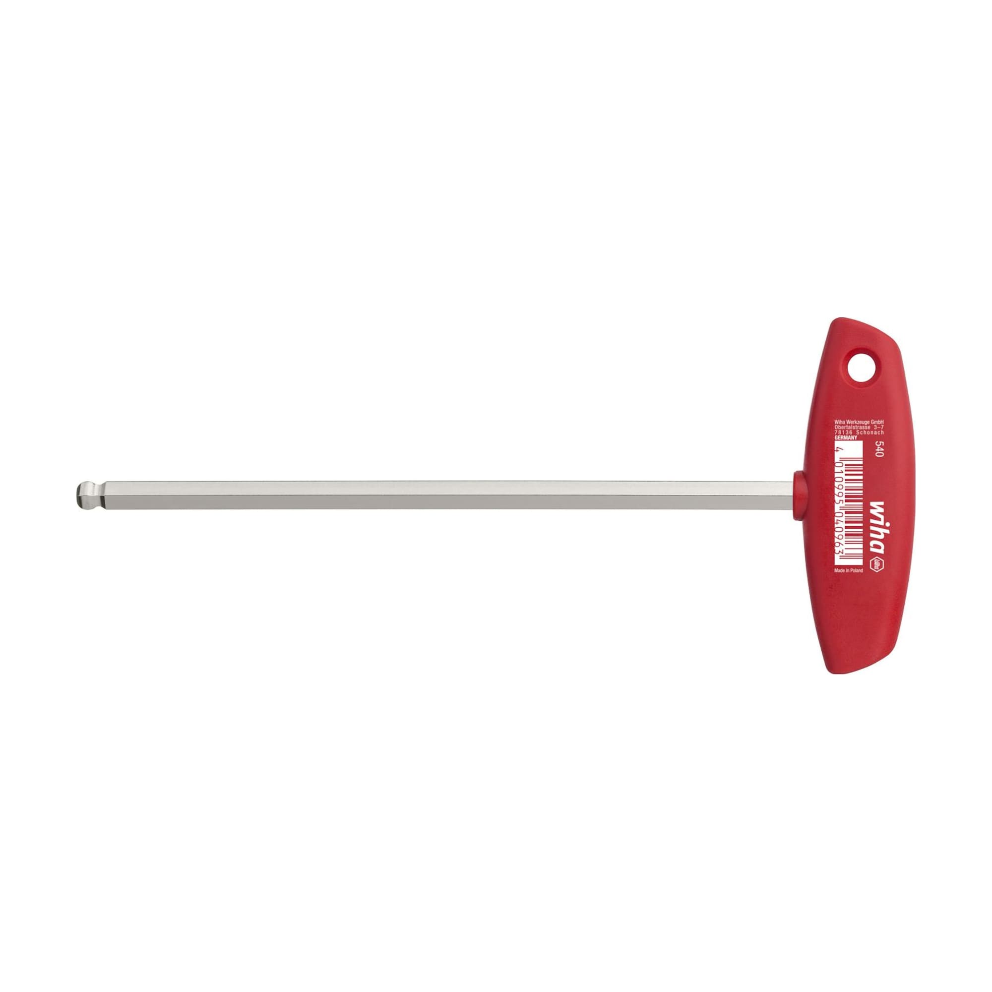 L-Key with T-Handle, Hexagonal Ball End, Brilliant Nickel-Plated