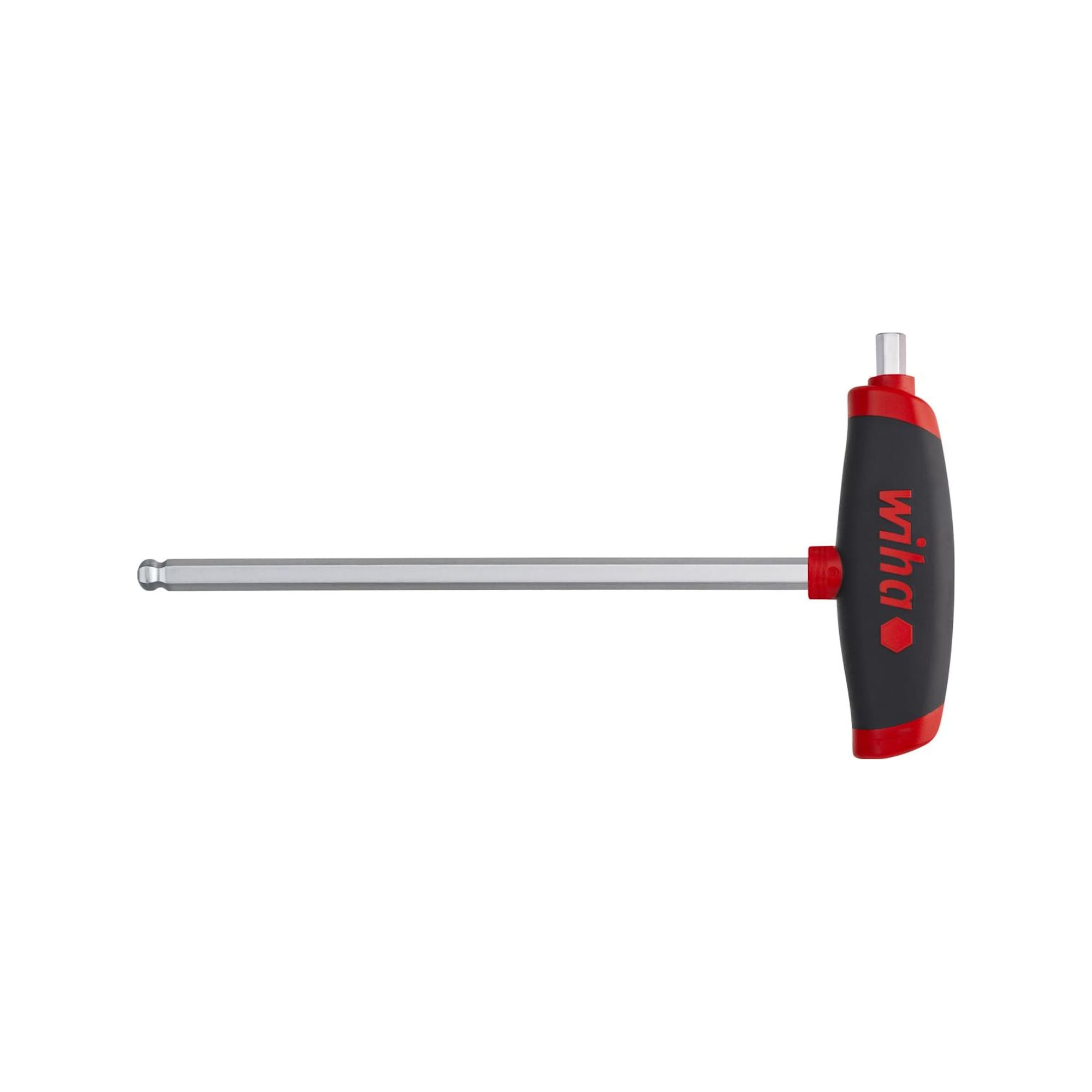 L-Key with T-Handle ComfortGrip, Hexagonal Ball End with Side Drive, Matt Chrome-Plated