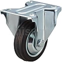 キャスタ　中荷重・固定タイプ　車輪材質：ゴム