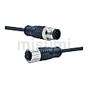 M12丸型防水コネクタハーネス 柔らかケーブル