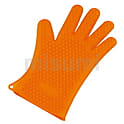 耐熱シリコン5本指手袋 オレンジ 1枚