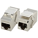 LANケーブル延長　シールド有　CAT5e　パネルマウント　JJアダプタ（中継用ジャック）