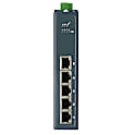 4×PoE+・1×RJ45ギガのハブ DC24～48V入力 -40～75℃対応