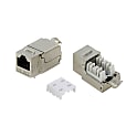 LANケーブル延長　シールド有　CAT5e　パネルマウント（JJ中継アダプタ）　ツールレス圧接タイプ