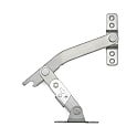 LAMP ステンレス鋼製ロック付重量扉用ステー YA-0812型・YA-1216型