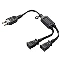 ACアダプタ専用電源延長コード（2分岐・2P・2個口・ブラック） TAP-EX2BKN