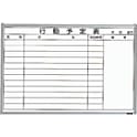 スチール製ホワイトボード(行動予定表・横書き)