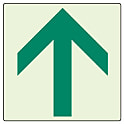 避難・誘導標識 矢印ステッカー（蓄光タイプ）