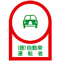 ヘルメット用ステッカー  「（普）自動車運転者」