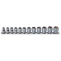 ハンドソケット3/8"(9.5mm) 6角ソケット レールセット RS3400M/12