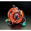 AC125V/30m コンセント固定リール(元置・過負荷遮断)